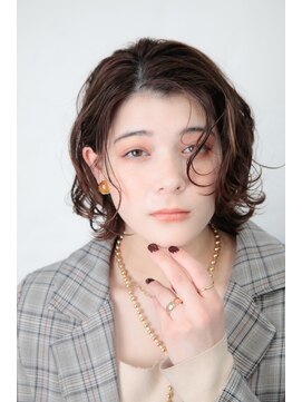 アッシュ 吉祥寺店(Ash) シースルーバング無造作ボブ ハイライトグラデーションAsh吉祥寺