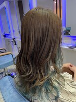 ヘアーディア みどり店(Hair...DiA)&nbsp;グレージュ×インナーブルー