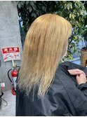 ブリーチ抜きっぱなしブロンドカラー