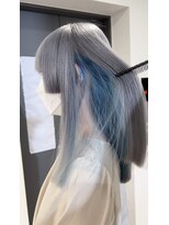 ルーブ トウキョウ(Loob. TOKYO) インナーカラー（シルバー.ブルー.青カラー）ロングヘアー