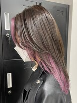 ベレーザ 渋谷(BELEZA)&nbsp;2133外国人風カラー黒髪インナーカラーこなれヘアベイビーピンク