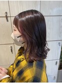 【インナーカラー】くすみピンク×ベージュ　10代20代30代