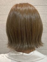 イメージア たまプラーザ店(IMAGE A) 切りっぱなしボブ × ベージュカラー＠30代40代50代60代