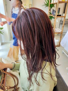 リーフ ヘア 上田美容研究所(Lief hair) ピンクブラウン