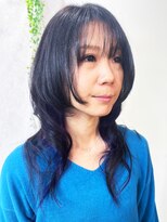 アルファ インタラクティブ エム フラワー(ALUFA interactive.M Flower)&nbsp;20代30代40代大人可愛いインナーカラーくせ毛風パーマ艶感