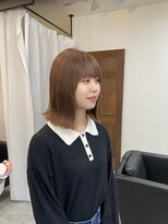 スイート ヘアデザイン(Suite HAIR DESIGN)&nbsp;大人可愛いダブルカラー外はねピンクベージュショートボブ