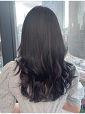 アッシュブラックオリーブベージュレイヤーロング_ba481801