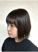 タッセルボブカット×縮毛矯正×カラー