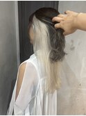 ロングウルフホワイトインナーカラー