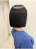 黒髪ぱっつんボブ♪