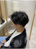 メンズパーマ センターパート カルマヘア zina タナカユウタ