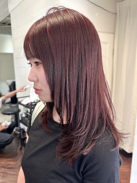 ラレイ ハラジュク(Lalei harajuku) 【白石】ブリーチなしワインレッド赤髪ボルドー原宿学割