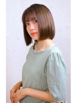 ヘア ルミナス バイ フォルテ(HAIR LUMINAS by FORTE) こなれミディ/前髪/黒髪/ボブルフ/ネビージュ/小顔/ワンレン