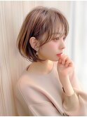 小顔似合わせカット×耳掛けシースルーバング