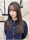 レイヤーカット オリーブベージュ カラー 韓国 髪質改善 仙台