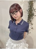 【ZEST中野/chihiro】 夏におすすめ★カシスレッド×ボブ