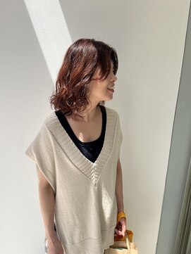 フォークロア 本店(Folk Lore) 大尾のナチュラルロマンティックデジタルパーマ＋ピンクブラウン