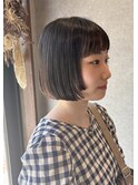 ぷつっと姫カットボブ