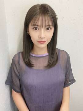 ラグナ(LAGUNA) ミルクティーグレージュ/ケアブリーチ/ダブルカラー/ミディアム