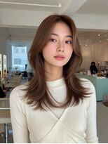 クレビア 名古屋(CreBiA)&nbsp;艶髪/透明感/レイヤーカット/顔まわりカット/ショコラブラウン