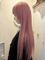 ロティー(loty)&nbsp;ロング ブリーチ ダブルカラー ハイトーン ホワイトピンク 艶髪