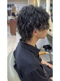 横浜★ツイストスパイラルパーマメンズウルフカット