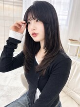 ユイマァル 岡山店(YUIMARL)&nbsp;岡山レイヤーカット20代30代ブリーチなしダークグレージュカラー