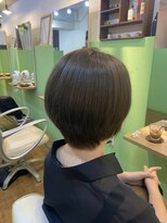 エシカル(ethical) 【大人かわいい】丸みショート×透明感ベージュカラー