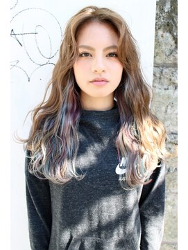 ヨッカ(YOCCA) ロング／インナーカラーブルーピンク