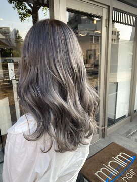 ミニム ヘアー(minim hair) 【minim×日比】ハイトーンカラー ミルクティグレージュ
