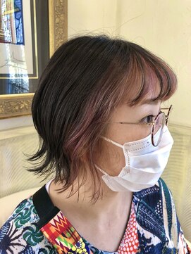 ヘアーデザイン キレイ(HAIR DESIGN Kirei) セクションカラー×外ハネボブ