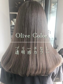 フォンズ(FONS) ブリーチなし透明感カラー/オリーブベージュ/オリーブカラー