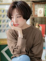 カバーヘア ブリス 川口(COVER HAIR bliss) アシンメトリーくせ毛風前髪なしショートTa3川口30代40代50代!