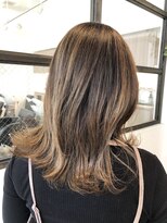 ヘアーサロン ナナン(Hair Salon nanan)&nbsp;立体感あるバレイヤージュ×軽めミディアムロングスタイル