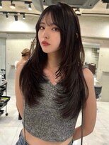 サイン 表参道(SIGN)&nbsp;韓国ヘアグレージュカラーブリーチ無し髪質改善イヤリングカラー