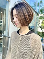 ビュートリアム 南青山(BEAUTRIUM)&nbsp;前髪なしショート長めショートショートボブ30代40代50代表参道