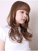似合わせカット小顔前髪ハイトーンレイヤーロング1206