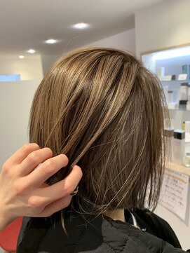 アズールサン 草加西口店(azule-sun) ハイライト,透明感ベージュ,ボブカット【草加】