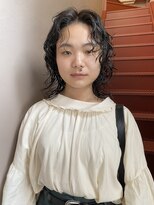 フェンヘアーアイス 中目黒(Fen.hair ici)&nbsp;20代30代大人可愛いロングウルフくせ毛風パーマセンターパート