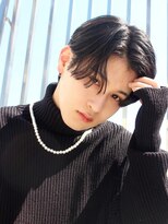 センターパートニュアンスパーマ韓国カルマパーマコンマヘア