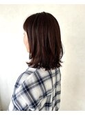 【ラベンダーピンク髪質改善カラー・くびれミディアム】