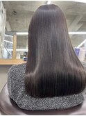 暗めグレージュ＆酸性ストレートでツヤ髪へ☆