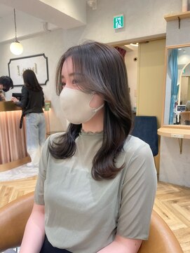 ロンドプランタン 恵比寿(Lond Printemps) ラベンダーミルクティー/暗めカラー/レイヤーカット/韓国/恵比寿