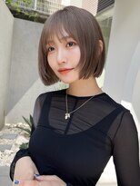 ガーデン 渋谷(GARDEN)&nbsp;小顔大人ボブ暗めカラーミディアムデザインカラー