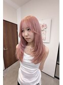 ペールピンク×レイヤーカット