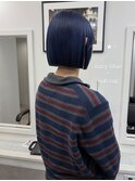 10代20代30代/ネイビーブルー／ボブ/ハイトーン／髪質改善