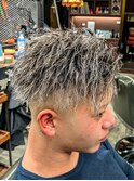 【ツイストパーマ×ホワイトメッシュ】