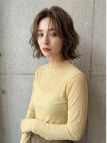 プレイス(PLACE)&nbsp;大人ウェーブボブ×シフォンブラウン