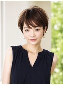 ショートヘア/分け目無し前髪/大人ショート/30代/40代/50代