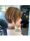 【石田勇士郎】インナーカラー厚めバングローライトスリークボブ